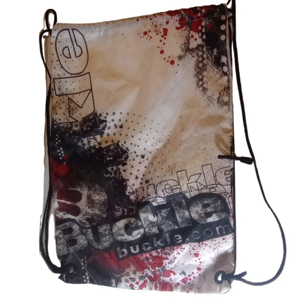 BKE Buckle Graffiti Design Drawstring Bag - Picture 1 of 10